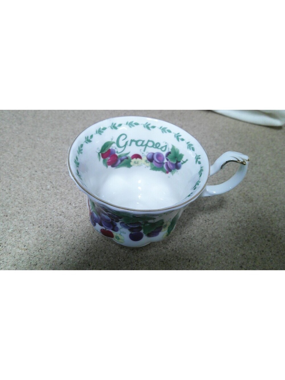Royal Albert Bone China Grapes Tea Cup with Gold Trim